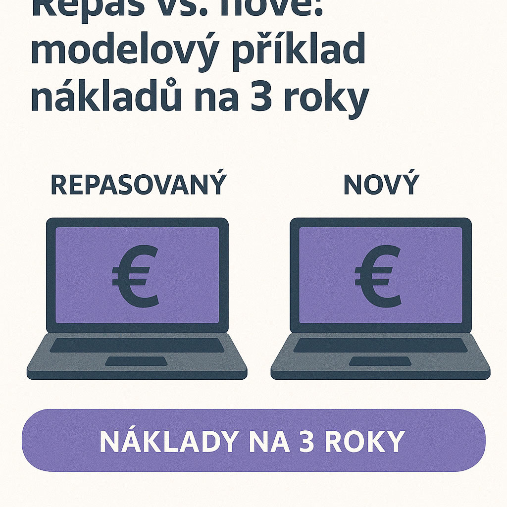 Repas vs. nové: modelový příklad nákladů na 3 roky