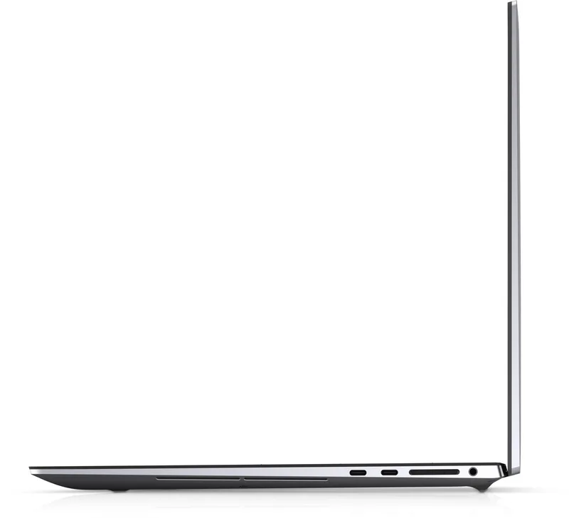 Dell Precision 5760 -- pravý boční profil s porty USB-C, čtečkou SD karet a audio jackem