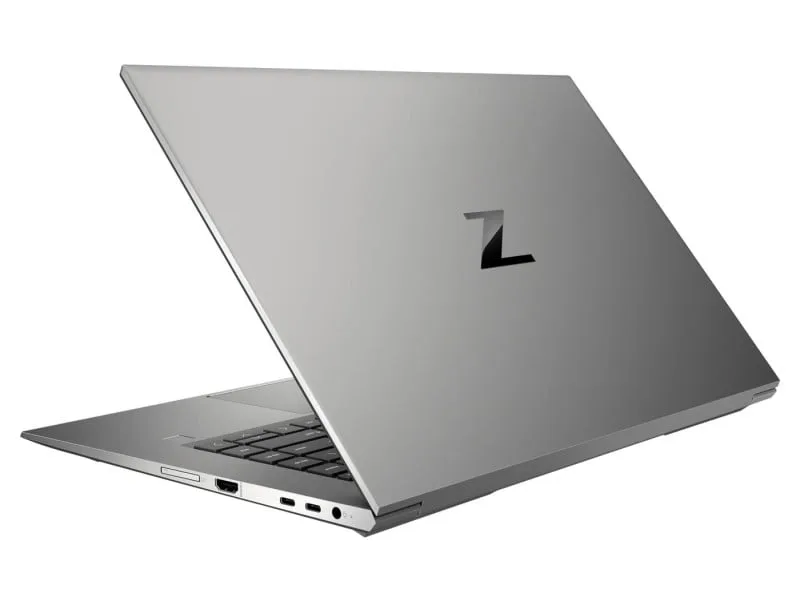 HP ZBook Studio G7 – detail SD čtečky, HDMI a dvou Thunderbolt 3