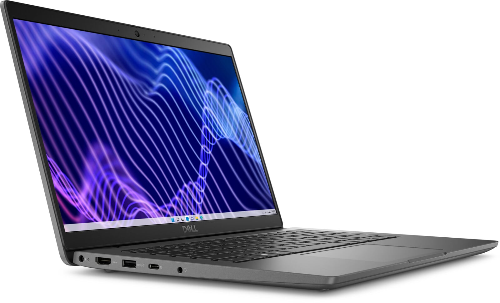 Dell Latitude 3440 -- levý boční profil s porty HDMI, USB-A, USB-C a audio jackem