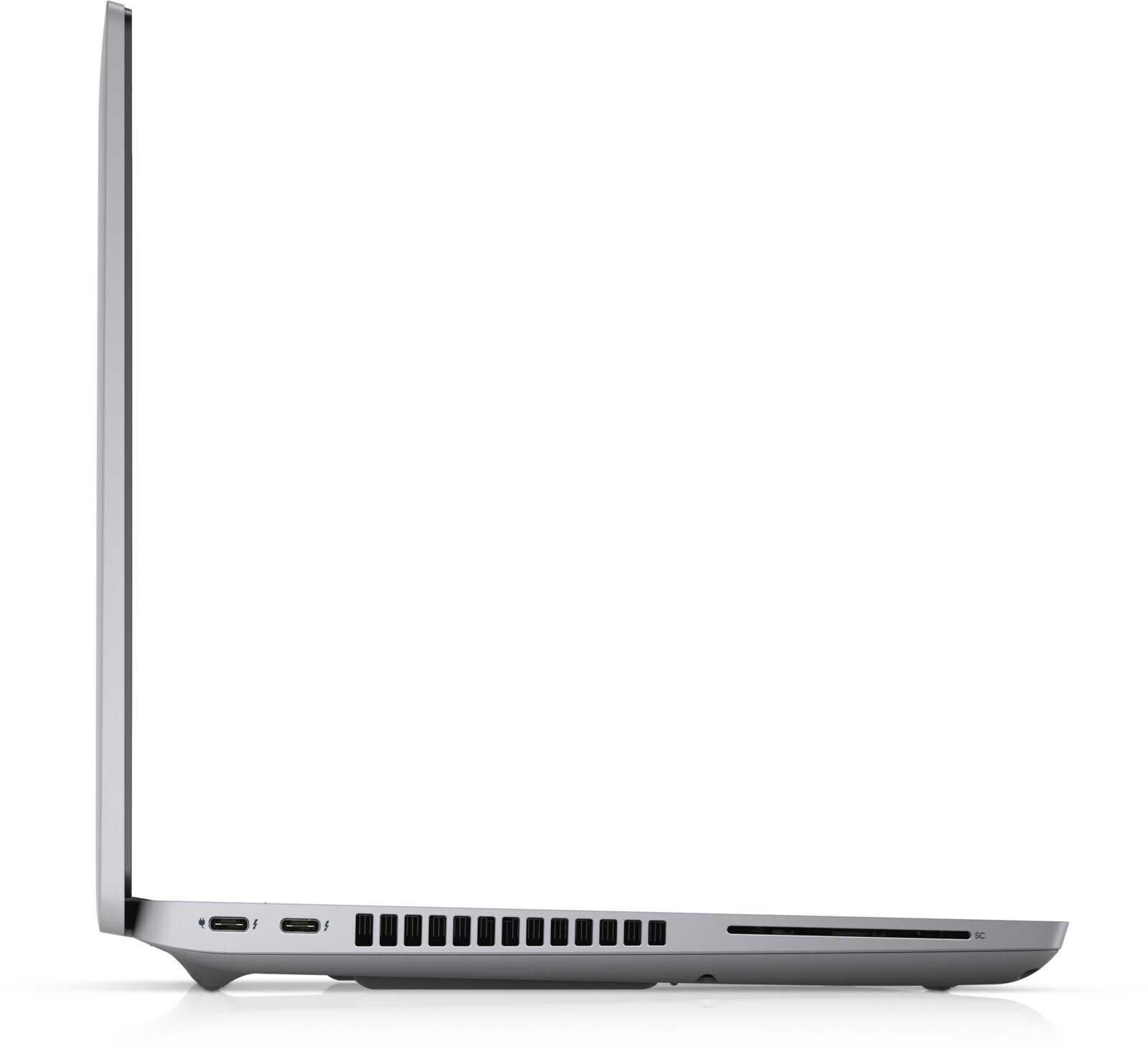 Dell Latitude 5421 -- levý boční profil se dvěma porty Thunderbolt 4 a čtečkou smart karet