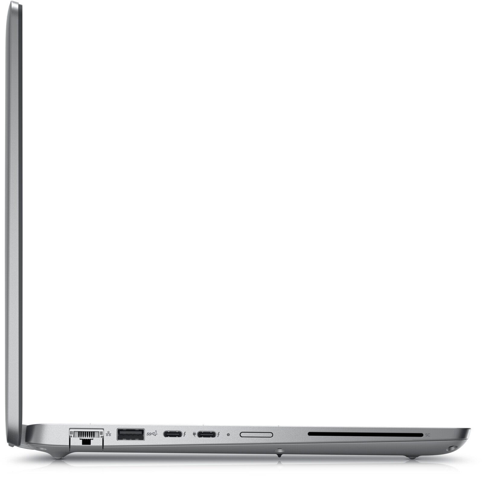 Dell Latitude 5450 -- levý boční profil s RJ-45, USB-A a dvěma porty Thunderbolt 4