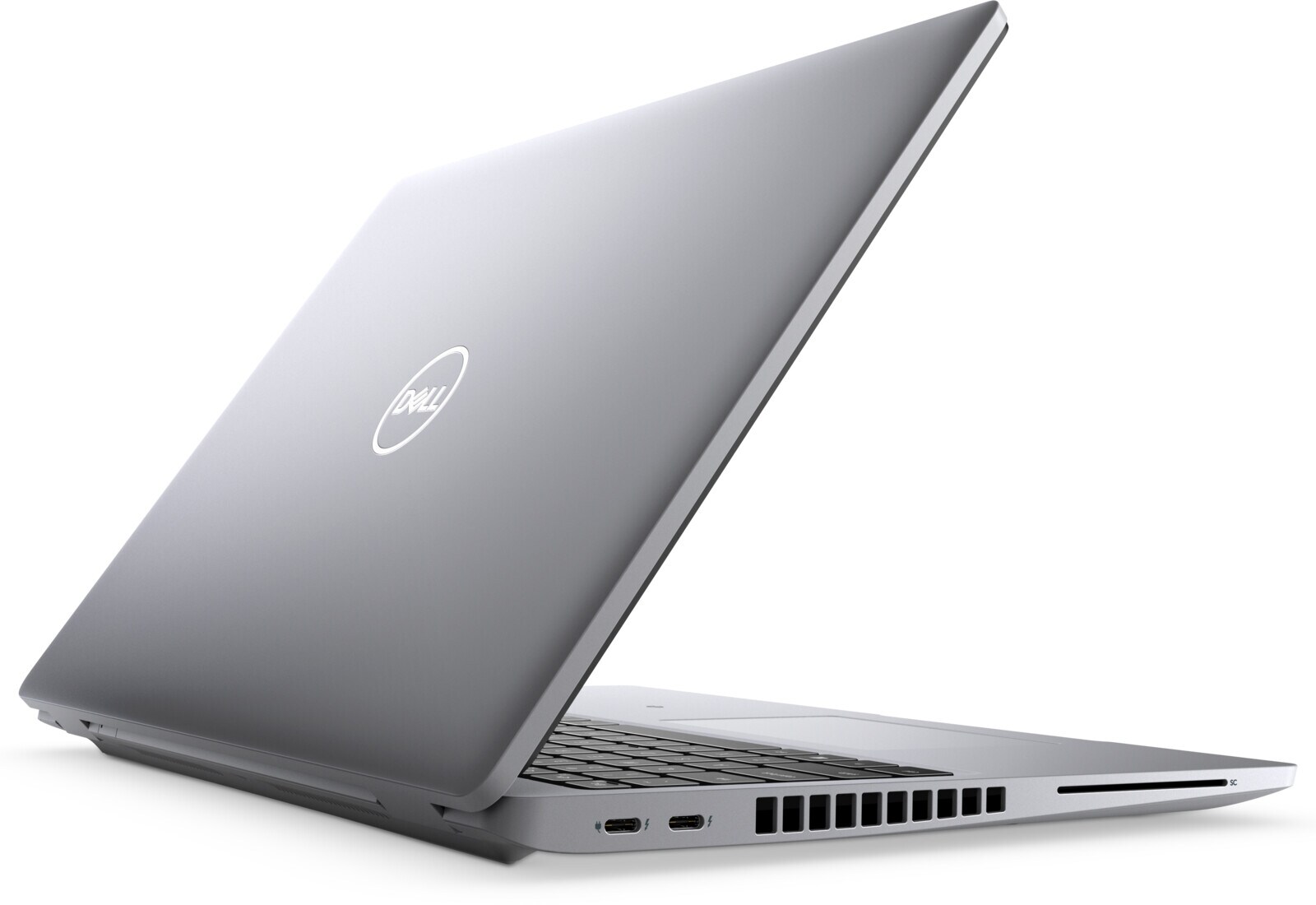Dell Precision 3560 -- pohled na zavřené víko s logem Dell