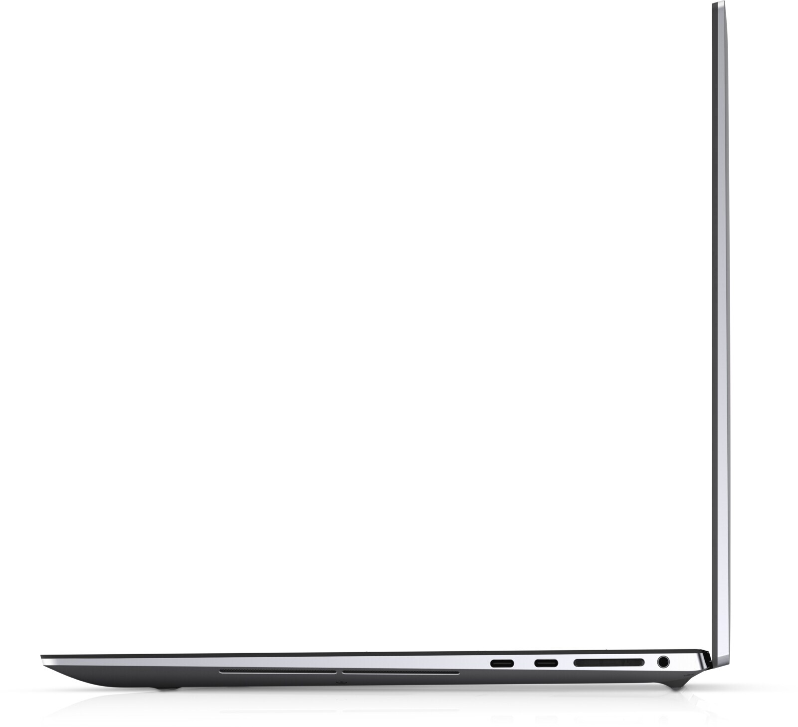 Dell Precision 5760 -- pravý boční profil s porty USB-C, čtečkou SD karet a audio jackem