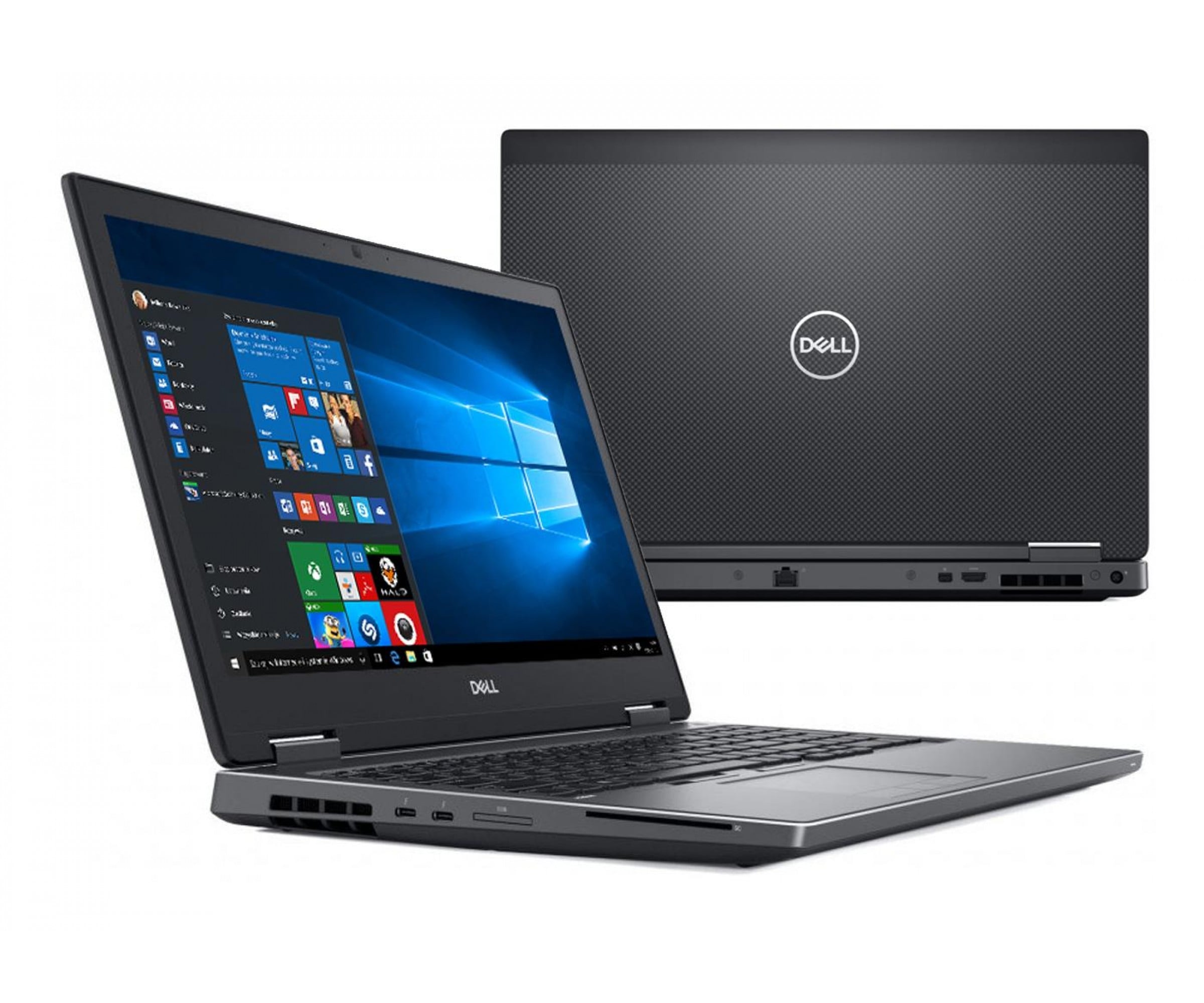 Dell Precision 7730 – detail dvou portů na levé straně