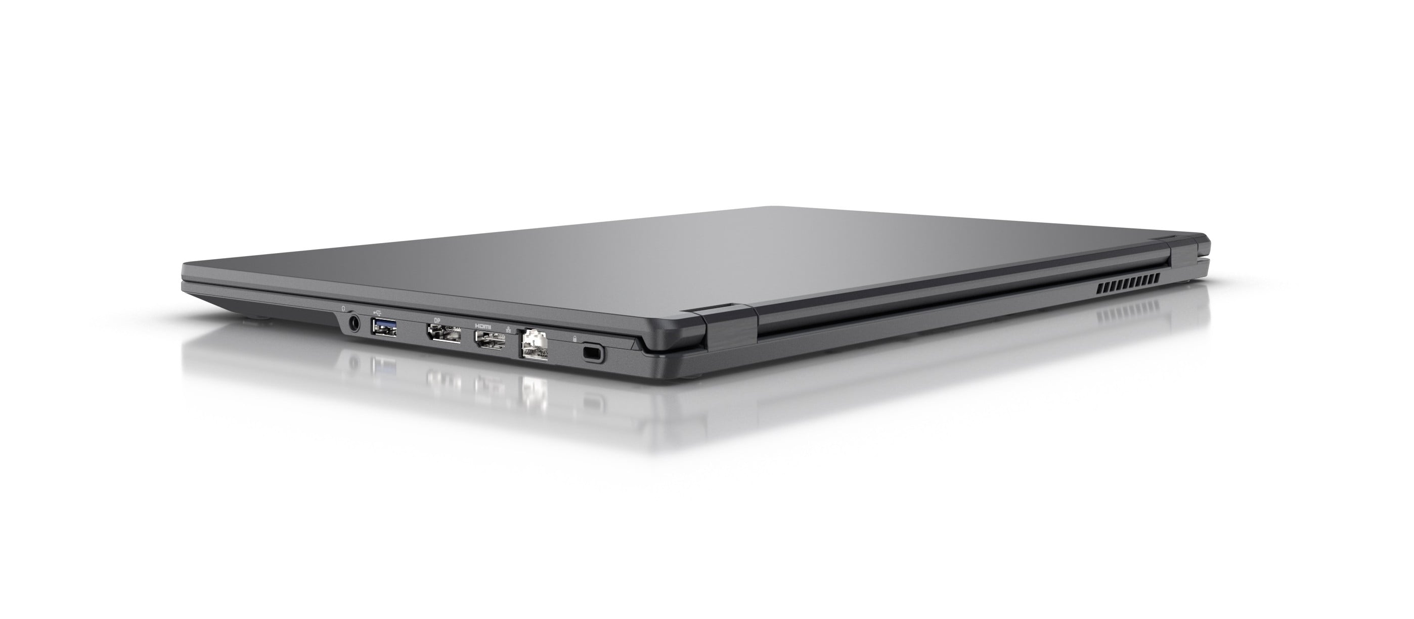 Fujitsu LifeBook U7510 – detail portů DisplayPort, HDMI a LAN