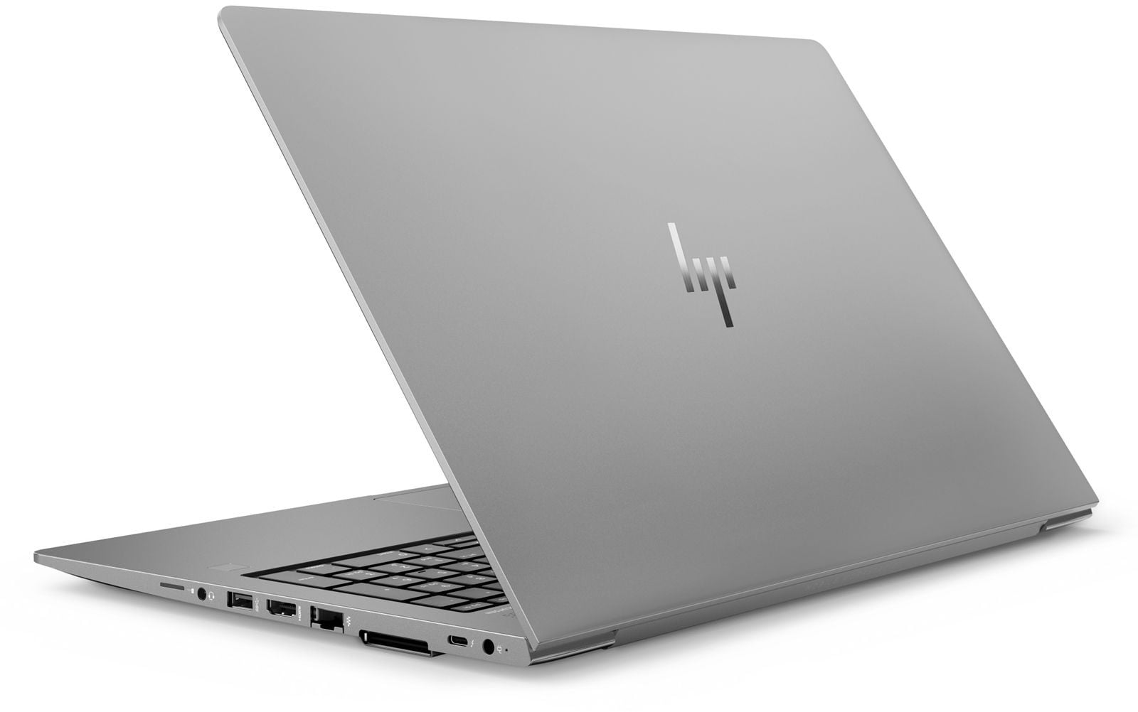 HP ZBook 15u G5 – celohliníkové tělo, pohled na zavřené víko