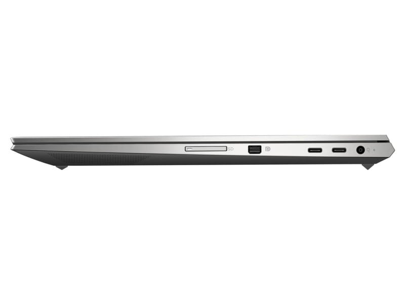 HP ZBook Create G7 – detail SD čtečky, mini DisplayPort a dvou Thunderbolt 3