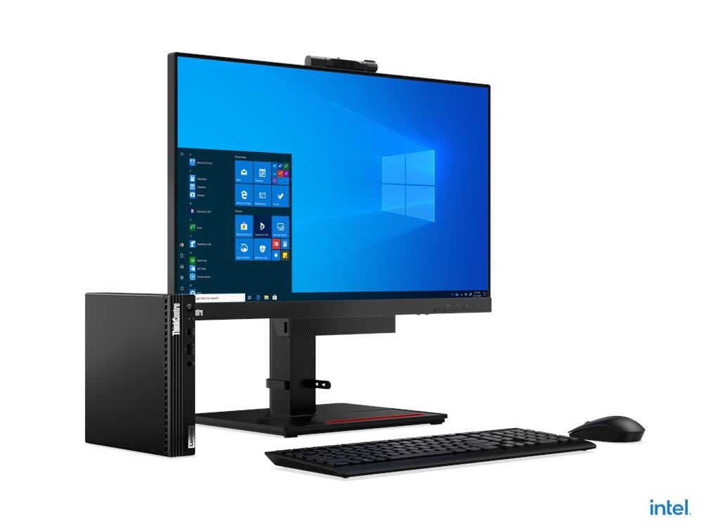Lenovo ThinkCentre M70q Gen 2 -- Tiny počítač namontovaný na zadní straně monitoru