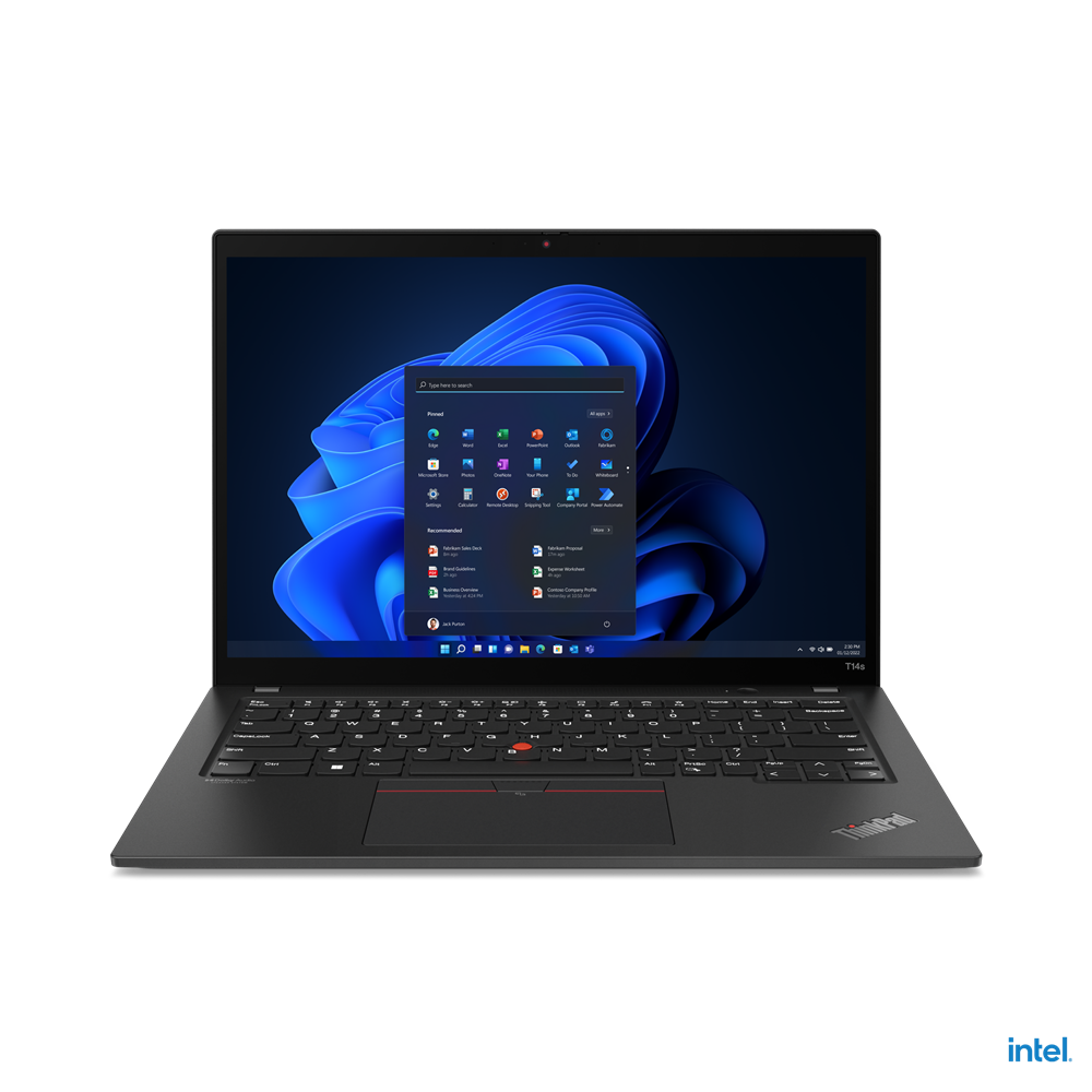 Lenovo ThinkPad T14s Gen 3 – zadní pohled na notebook