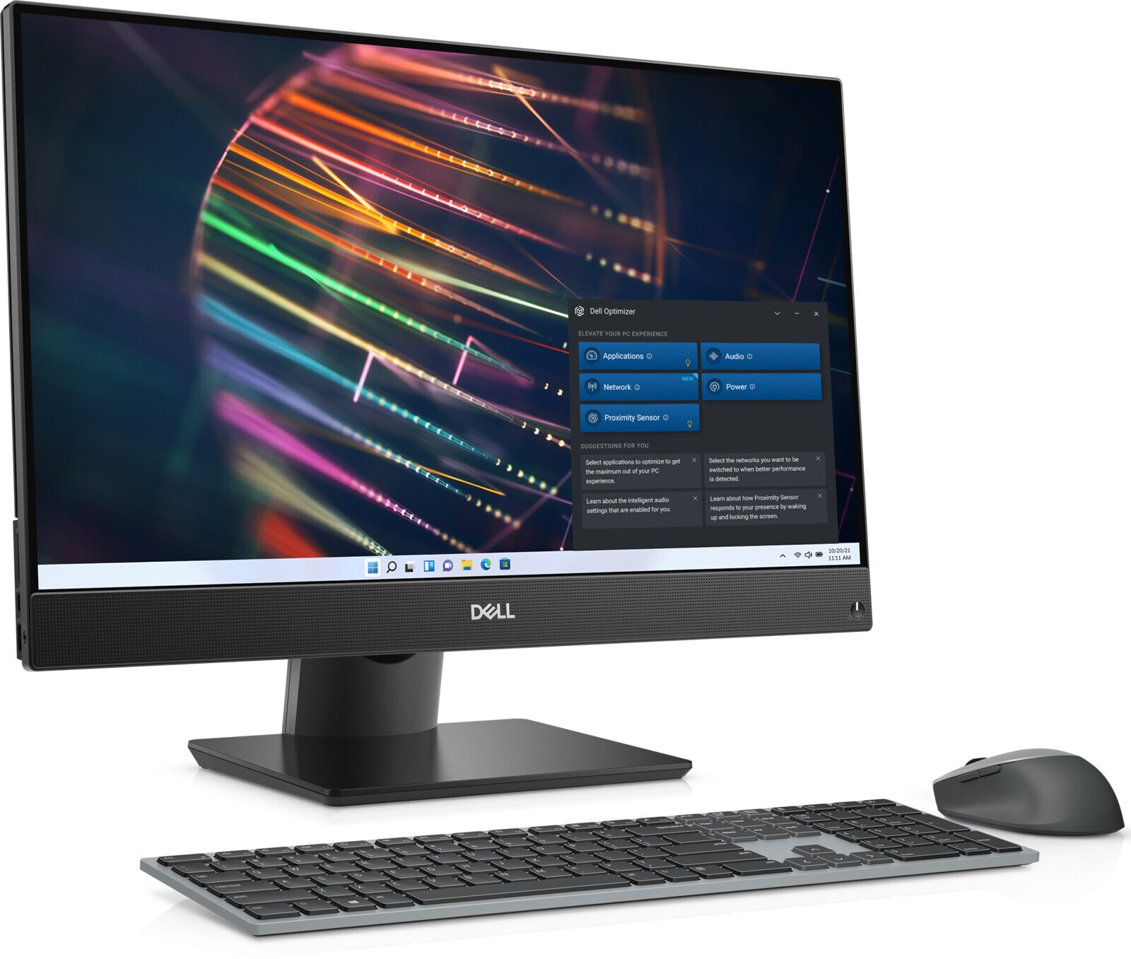 Dell OptiPlex 5400 All-in-One -- zadní panel s porty
