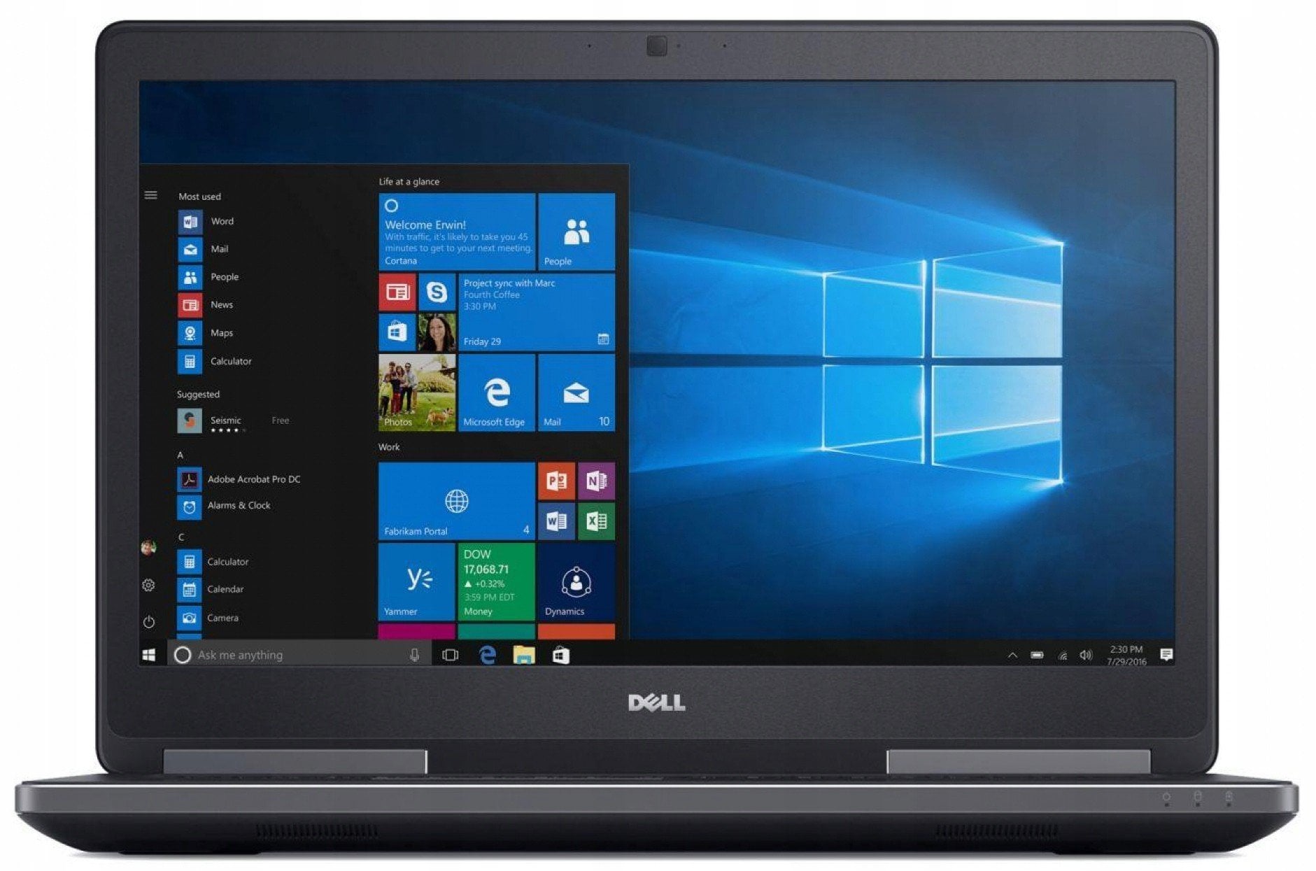 Pracovní stanice Dell Precision 7720 – i7-7820HQ, 32 GB, 512 GB SSD NVMe, Quadro P4000, 4K UHD, Windows 10 Pro